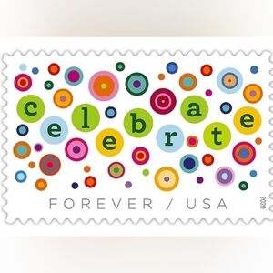 100 USPS Foil Celebrate 2020 Forever First Class Postage Stamps Wedding‎ Party